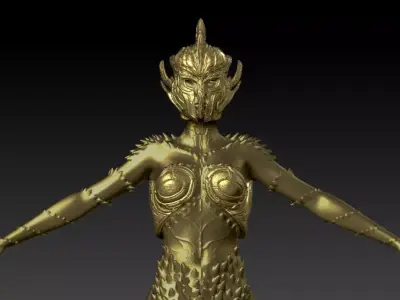 Centaur Woman Low-poly 3D model