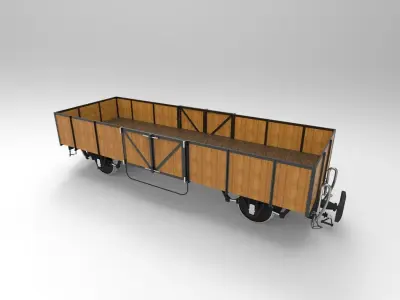 cargo train 3D model