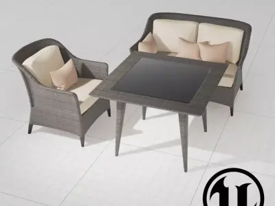 Dedon Summerland Set UE4 3D model