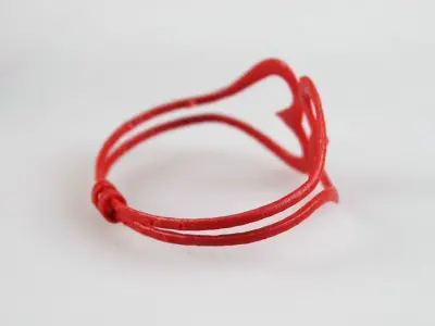 Simple Heart Bracelet 3D print model