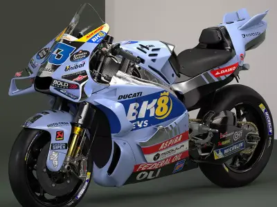 MotoGP Greseni Ducati Low-poly 3D model