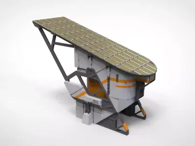 sci-fi solar collector 3D model