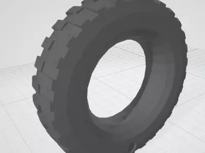 Tire for vintage wired RC car D40X10 mm 3D print model