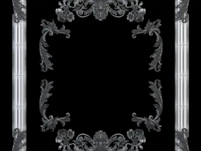 Frame ornate 3D print model