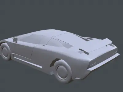 Bugatti EB110 Low-poly 3D model