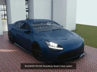 BLENDER EEVEE Brandless 50 car collection volume 2 3D Model Pack