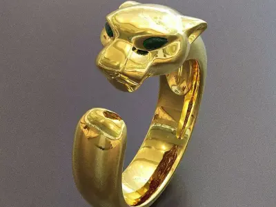 anillo pantera 3D print model