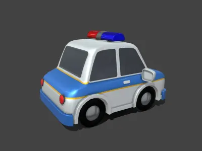 toy police Car Low-poly 3D model