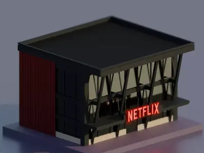 Netflix Movie Theater Low-poly 3D model