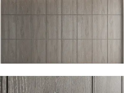 Decorative wall panel set 16 3D model
