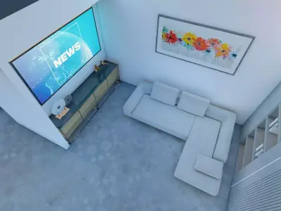 Underground Furnished House 3D Model 3D model