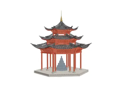 Chinese pavilion 3D model