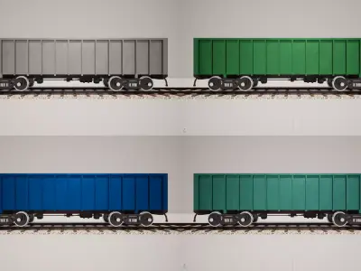 Animated game-ready GondolacarV0 Low-poly 3D model