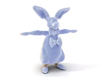 Polka Dot Bowtie Bunny model pack Low-poly 3D model