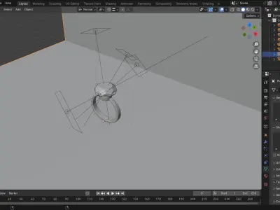 basic diamond ring  Low-poly 3D model