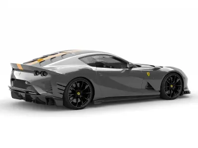 Ferrari 812 Competizione Low-poly 3D model
