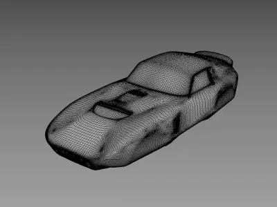 The silhouette of the car 1965 Shelby Cobra Daytona Coupe 3D print model