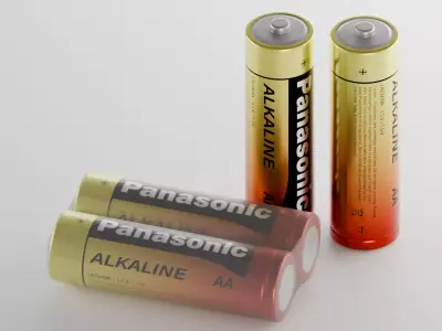 AA Battery Alkaline Free 3D model
