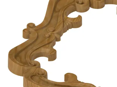 Carved picture frame STL 3D model