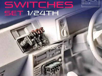 Racing Switches Set for modelkit and diecast 1-24th scale 3D print model