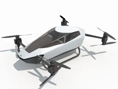 Evtol Flying Car Xpeng Traveler X2 3D model