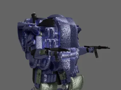 CombatRoboV9M5Mushroom Free low-poly 3D model