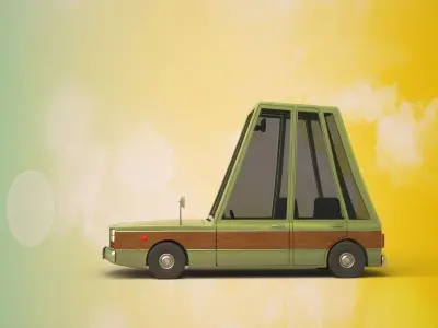 Cartoon car 3D model