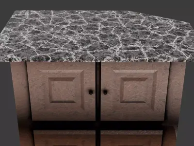 Kitchen Island Low-poly 3D model