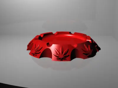 Cannabis themed ashtray 3D print model