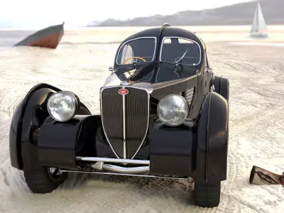 bugatti 57 SC atlantic 3D model