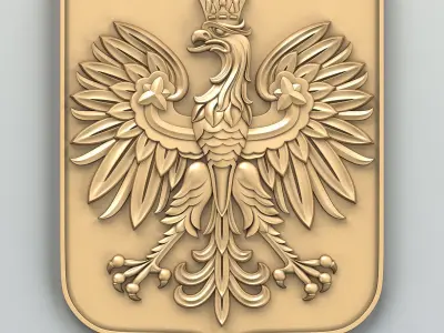 Coat of arms of Poland 3D model