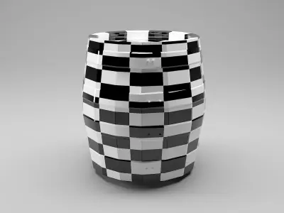 Old Barrel Low Poly PBR Free low-poly 3D model