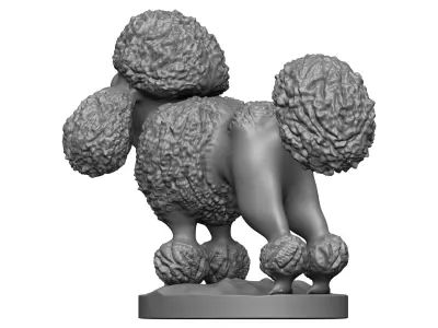 Poodle statue of sheep 3D model