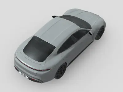 Porsche Taycan GTS 2022 Low-poly 3D model
