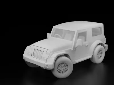 Mahindra Thar 3D Model Detailing Blender 3D model