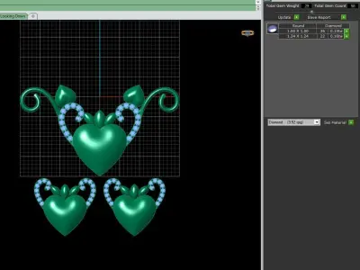 Diamond Pendant Set - 3D Printable Jewelry Model 3D print model