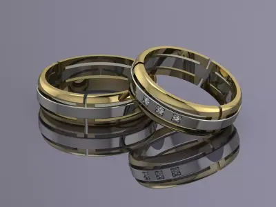Jewelry Wedding Ring MM-085 3D print model