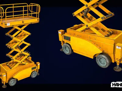 Haulotte Electric Scissor Lift Compact Low-poly 3D model