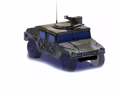 Humvee Hummer Military Vechicle 3D print model