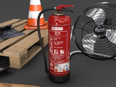 Various Garage Stuff Low-poly 3D model