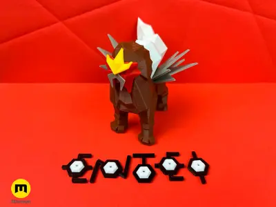 Unown Alphabet Low Poly Pokemon 3D print model