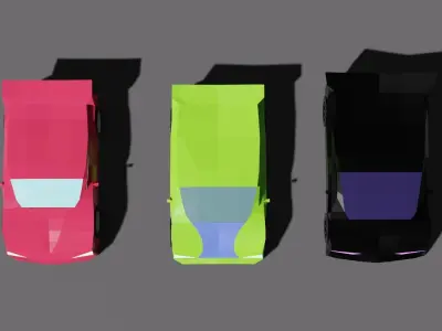 Low-poly sports cars Low-poly 3D model