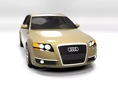 AUDI A6 2009 AVANT LOWPOLY Low-poly 3D model