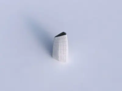 Vase tipped triangle with grid plates 3D print model