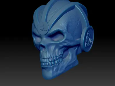 Modern-Celtic-Skull Decoration and Utility for Your Headphones 3D print model