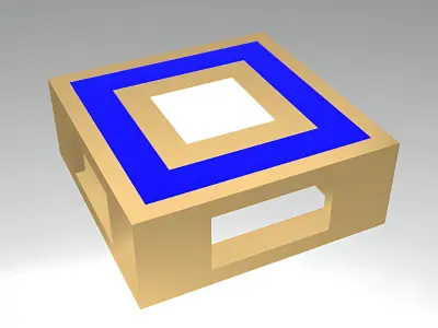 Charm Square pendant and bracelet 3D print model