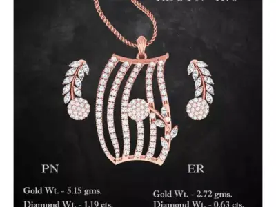 Pendant Earrings combo - 1176 3D print model