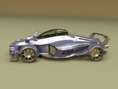 Tramontana futuristic concept car 3D model