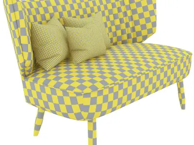 Swoon Duke Two-seater Sofa 3d model Low-poly 3D model