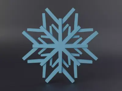 Snowflake Low-poly 3D model